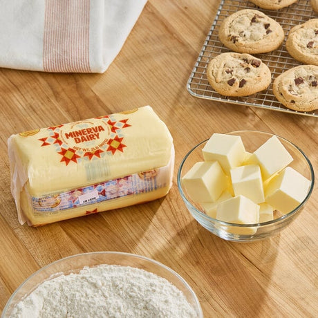 Minerva Dairy 2 lb. Unsalted Authentic Amish Roll Butter - 6/Case
