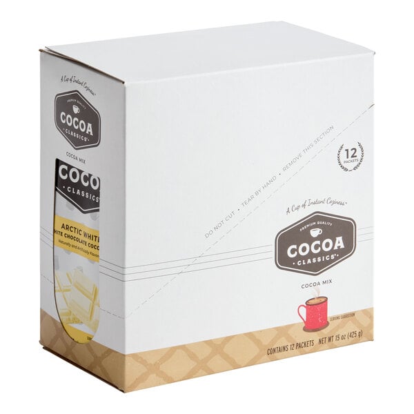 Cocoa Classics Arctic White Chocolate Cocoa Mix Packet 1.25 oz. - 72/Case