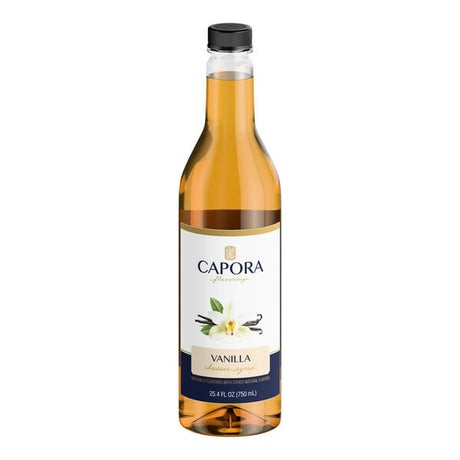 Capora Vanilla Flavoring Syrup 750 mL - 6/Case