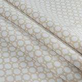 Marzipan and White Geometric Stretch Cotton Jacquard