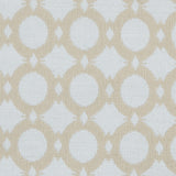 Marzipan and White Geometric Stretch Cotton Jacquard