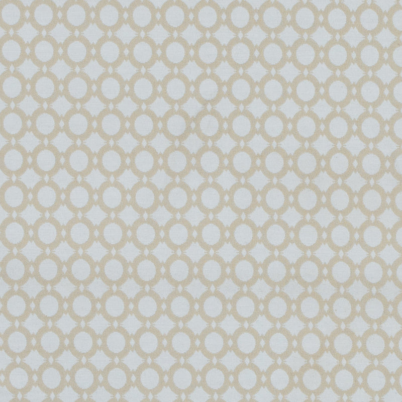 Marzipan and White Geometric Stretch Cotton Jacquard