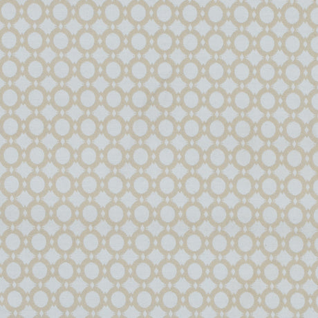 Marzipan and White Geometric Stretch Cotton Jacquard