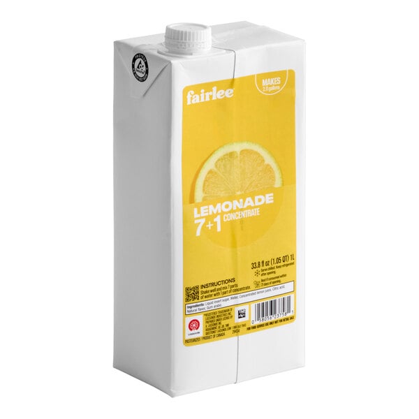 Fairlee Lemonade 7:1 Beverage Concentrate 33.8 fl. oz. - 6/Case