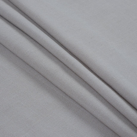 Armani Silver Cloud Herringbone Stretch Wool Woven