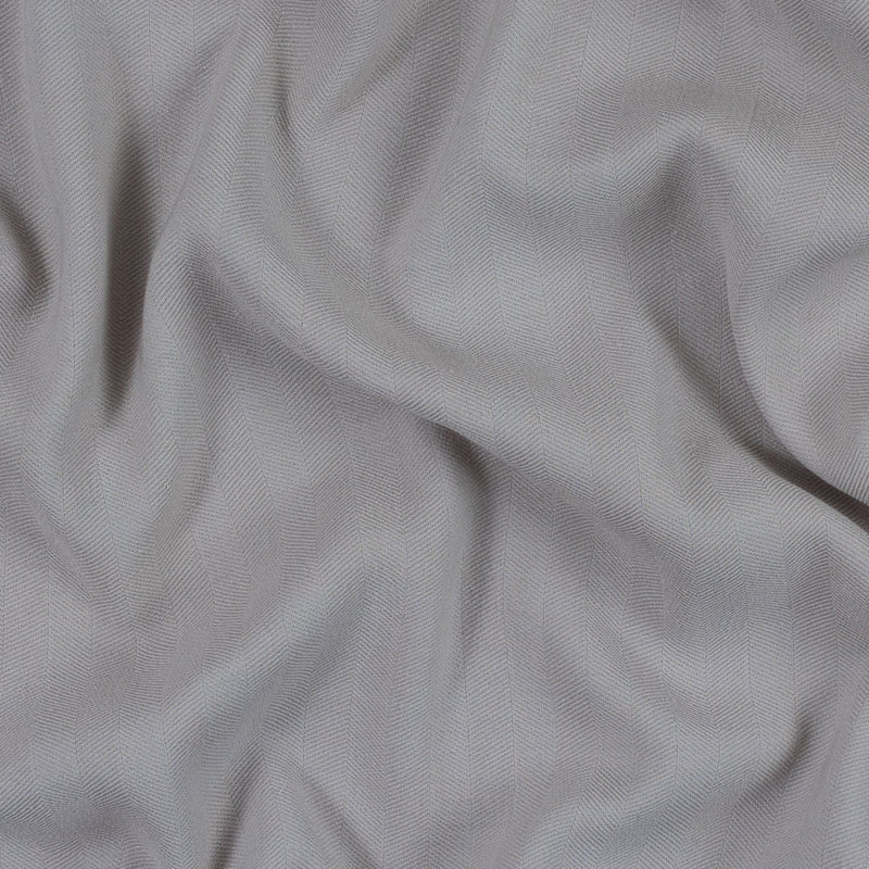 Armani Silver Cloud Herringbone Stretch Wool Woven