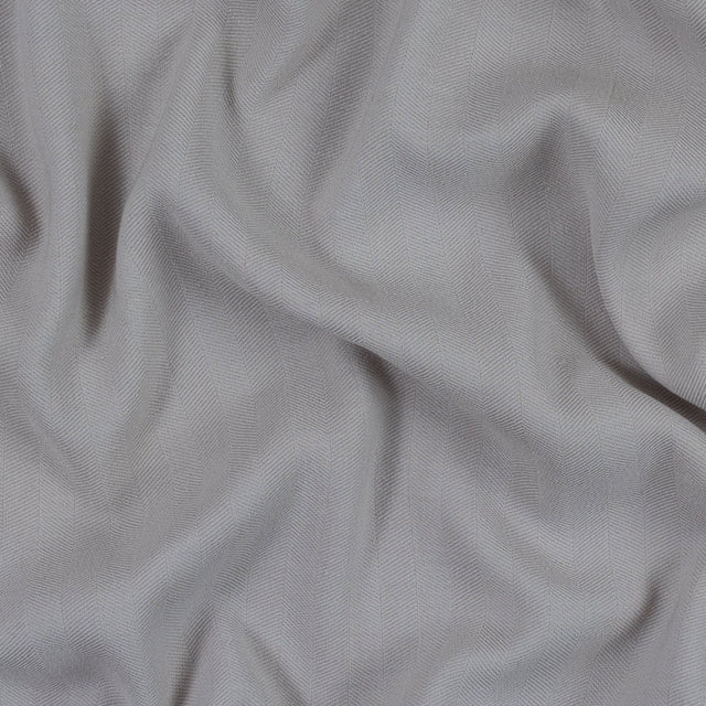 Armani Silver Cloud Herringbone Stretch Wool Woven