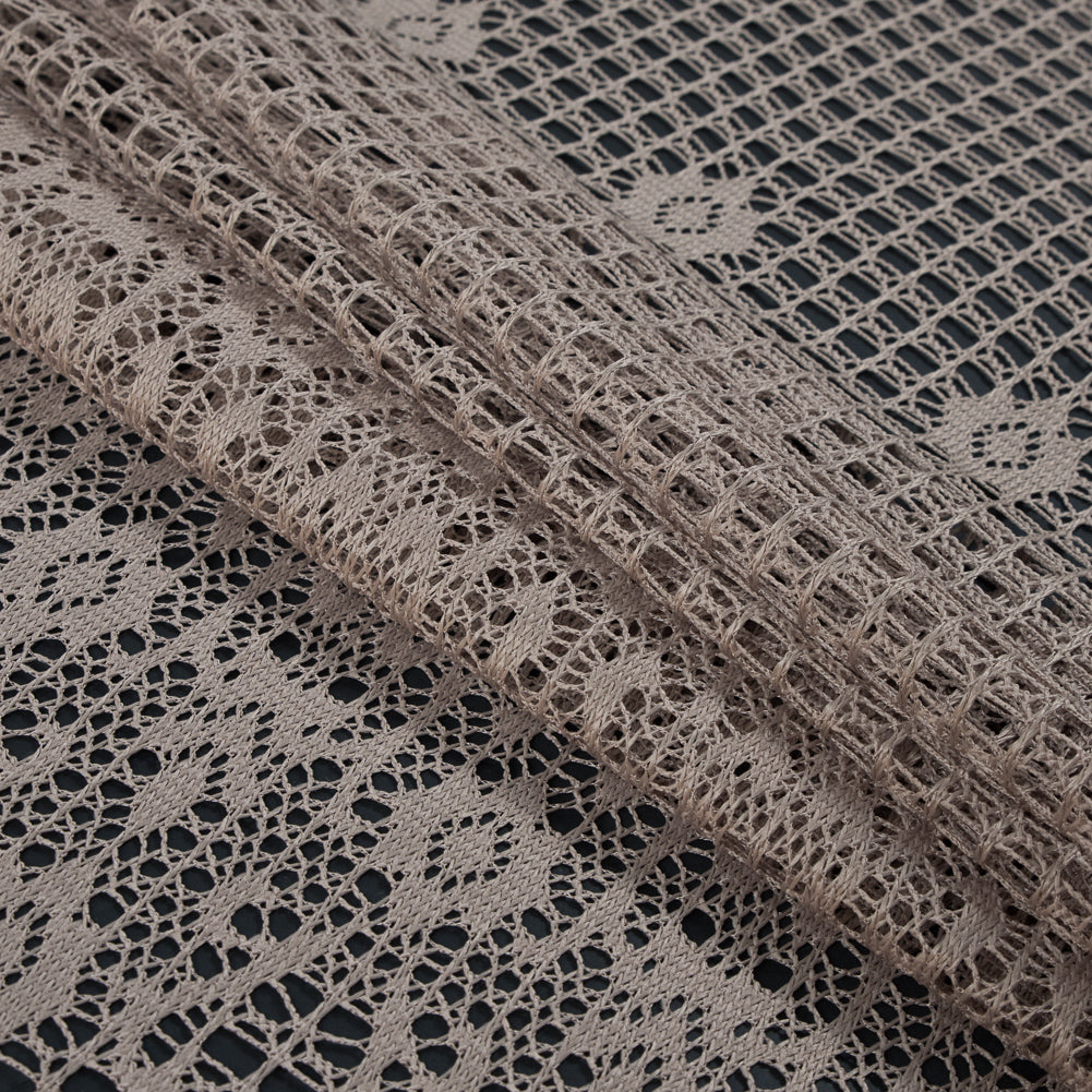 Famous NYC Designer Mojave Desert Crochet Lace with Scallop Border Design