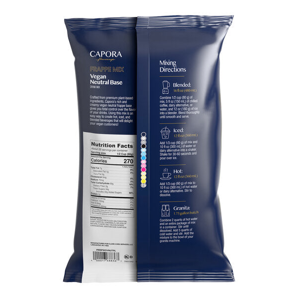 Capora Vegan Neutral Base Frappe Mix 3 lb. - 5/Case