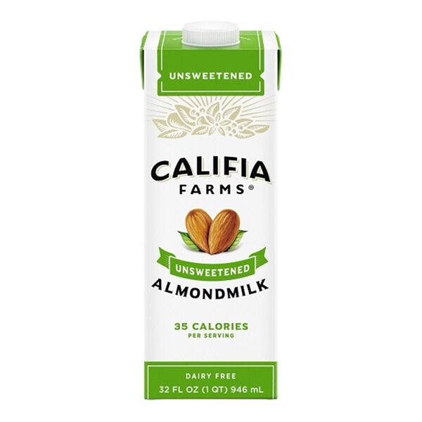 Califia Farms Unsweetened Almond Milk 32 fl. oz. - 6/Case