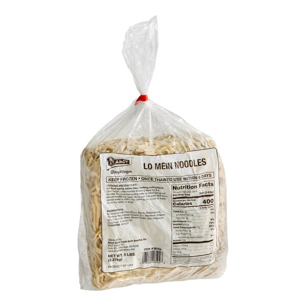 Amoy Royal Dragon Pre-Cooked Lo Mein 5 lb. - 4/Case