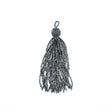 Large Gunmetal Beaded Tassel - 6"