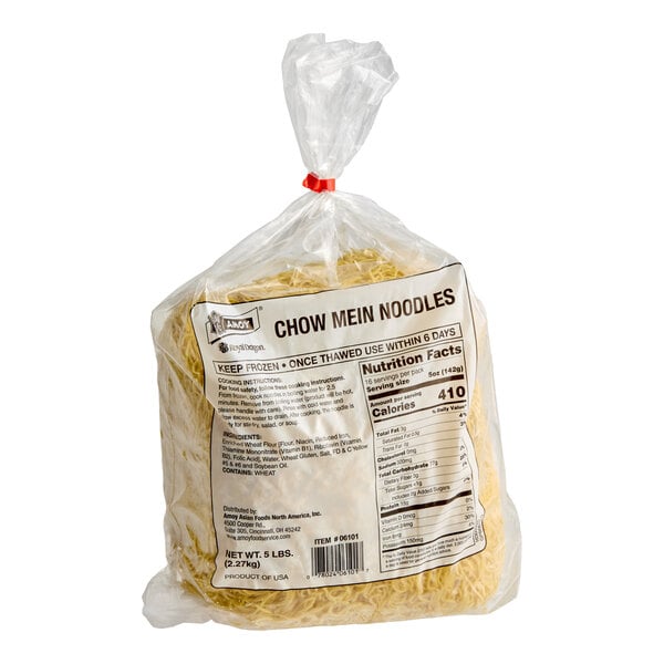 Amoy Royal Dragon Pre-Cooked Chow Mein 5 lb. - 4/Case