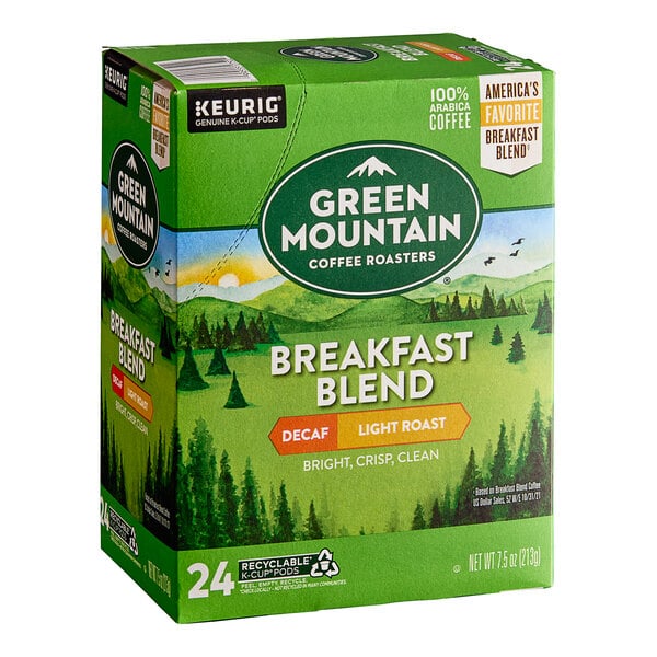 Green Mountain Coffee Roasters Decaf Breakfast Blend Single Serve Keurig® K-Cup® Pods - 96/Case
