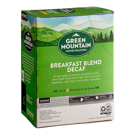 Green Mountain Coffee Roasters Decaf Breakfast Blend Single Serve Keurig® K-Cup® Pods - 96/Case