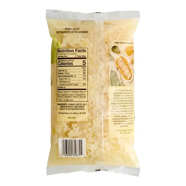 Silver Floss Sauerkraut Pouch 32 oz. - 12/Case