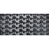 Famous NYC Designer Metallic Black Paisley Embroidered Chiffon