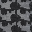 Famous NYC Designer Metallic Black Paisley Embroidered Chiffon