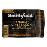 Smithfield 0.75 oz. Fully Cooked Canadian Style Bacon 2 lb. - 6/Case