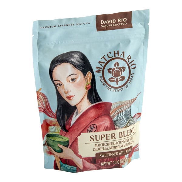 David Rio Super Blends Matcha Latte Mix 10.6 oz. - 4/Case