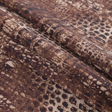 Toffee and Cornstalk Python Printed Double Faced Stretch Polyester Crepe