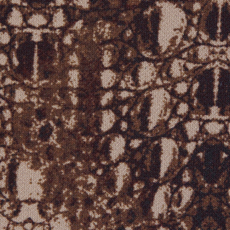 Toffee and Cornstalk Python Printed Double Faced Stretch Polyester Crepe