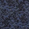 Black and Astral Aura Abstract Roses and Solid Beige Double Faced Stretch Polyester Crepe