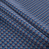 Twilight Purple and Niagara Geometric Double Faced Stretch Polyester Crepe