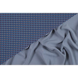 Twilight Purple and Niagara Geometric Double Faced Stretch Polyester Crepe