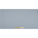 Wild Dove and White Bengal Striped Polyester Twill with Give