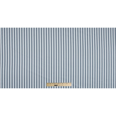 Wild Dove and White Bengal Striped Polyester Twill with Give
