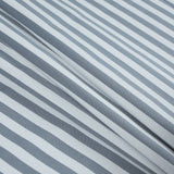 Wild Dove and White Bengal Striped Polyester Twill with Give