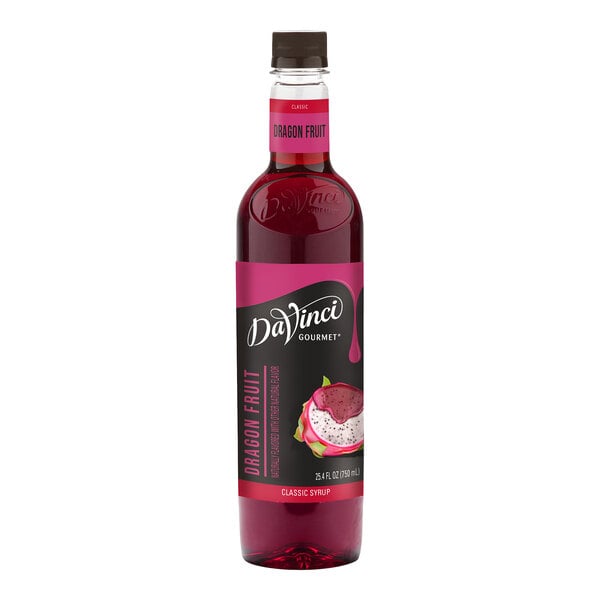 DaVinci Gourmet Classic Dragon Fruit Flavoring / Fruit Syrup 750 mL - 4/Case