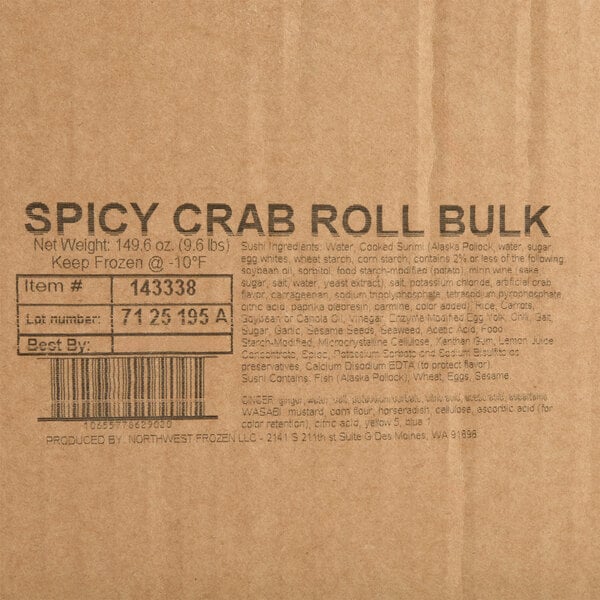 Moji Sushi Spicy California Sushi Roll 10.125 oz. - 14/Case