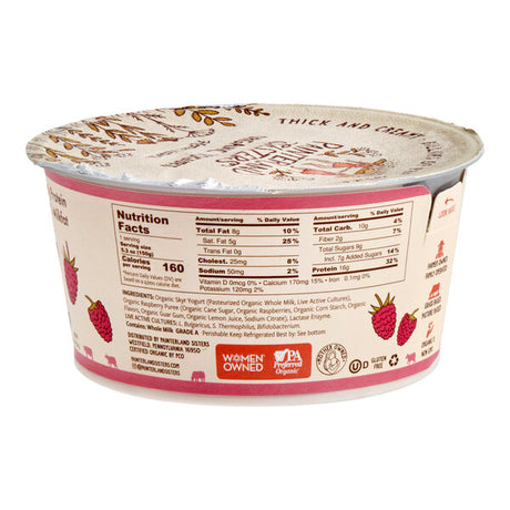 Painterland Sisters Wilder Raspberry Organic Skyr Yogurt Cup 5.3 oz. - 12/Case