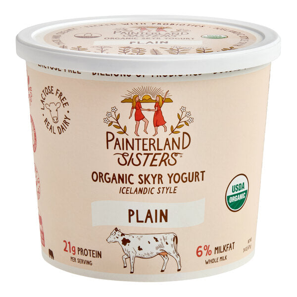 Painterland Sisters Plain Organic Skyr Yogurt 24 oz. - 6/Case