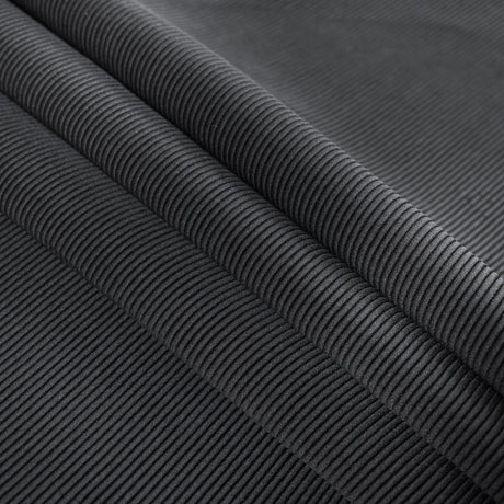 Black Luminous Polyester Ottoman