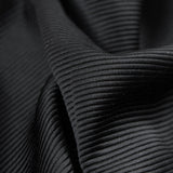 Black Luminous Polyester Ottoman