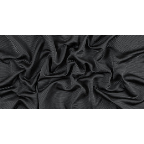 Black Luminous Polyester Ottoman
