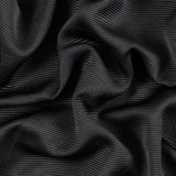 Black Luminous Polyester Ottoman