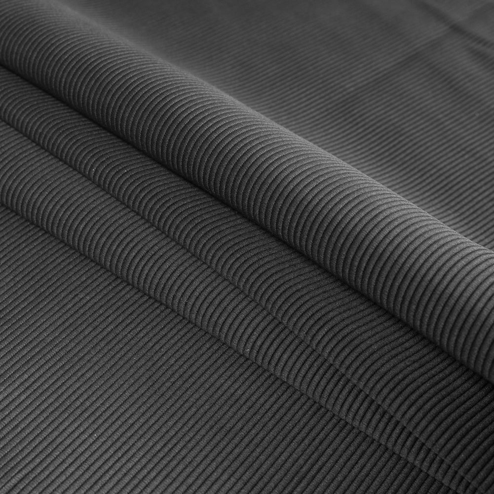 Black Polyester Ottoman