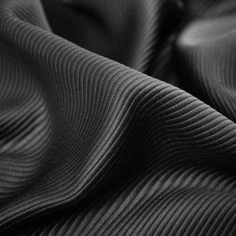 Black Polyester Ottoman