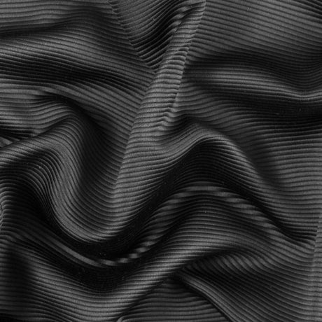 Black Polyester Ottoman