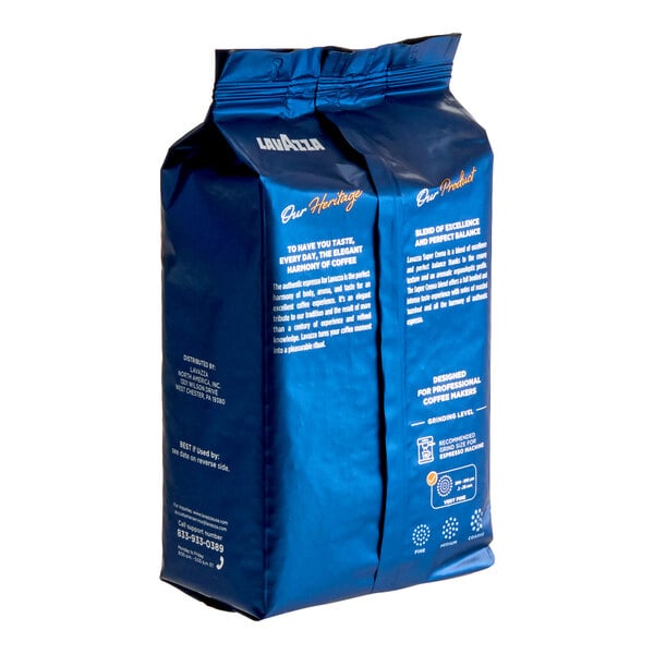 Lavazza Super Crema Whole Bean Espresso 2.2 lb. - 6/Case
