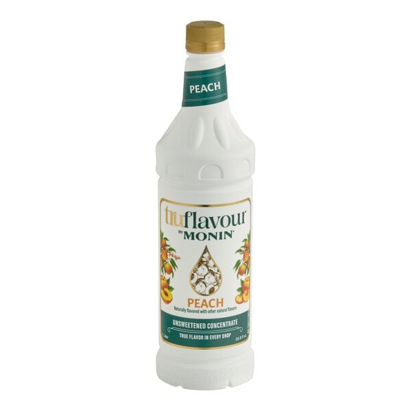 TruFlavour by Monin Unsweetened Peach Flavor Concentrate 1 Liter