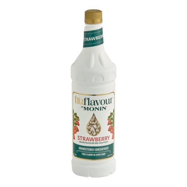 TruFlavour by Monin Unsweetened Strawberry Flavor Concentrate 1 Liter - 4/Case