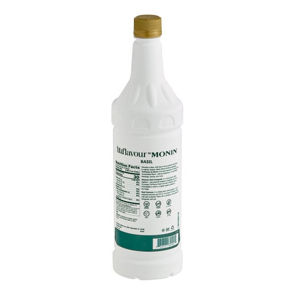 TruFlavour by Monin Unsweetened Basil Culinary Flavor Concentrate 1 Liter - 4/Case