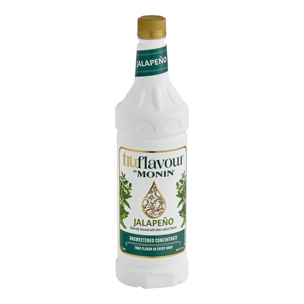 TruFlavour by Monin Unsweetened Jalapeno Culinary Flavor Concentrate 1 Liter - 4/Case