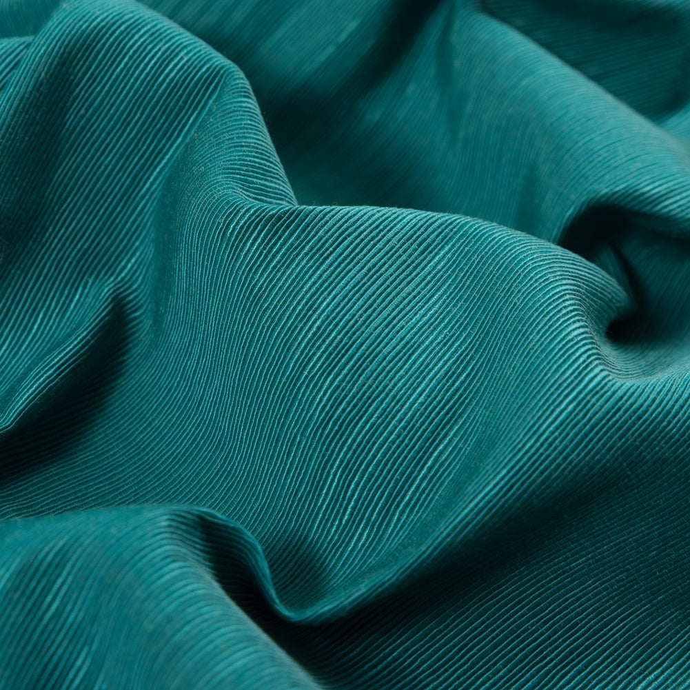 Ultramarine Green Cotton and Polyester Ottoman