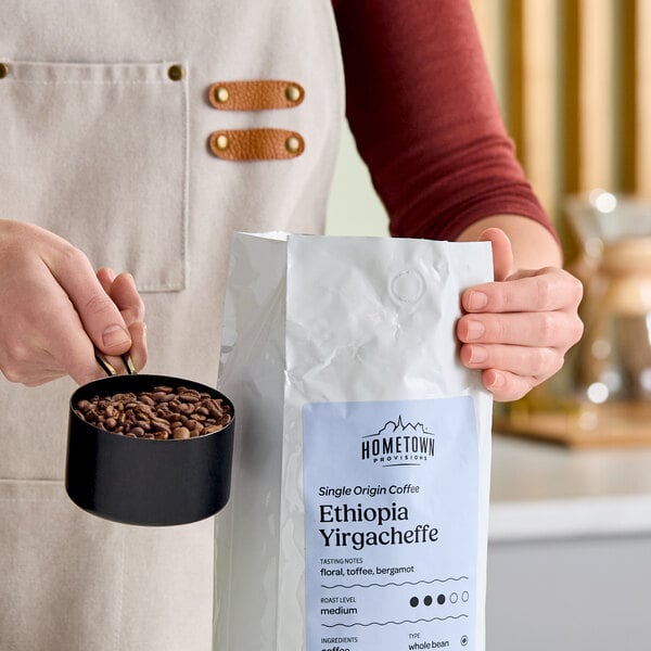Hometown Provisions Ethiopia Yirgacheffe Whole Bean Coffee 2 lb. - 5/Case